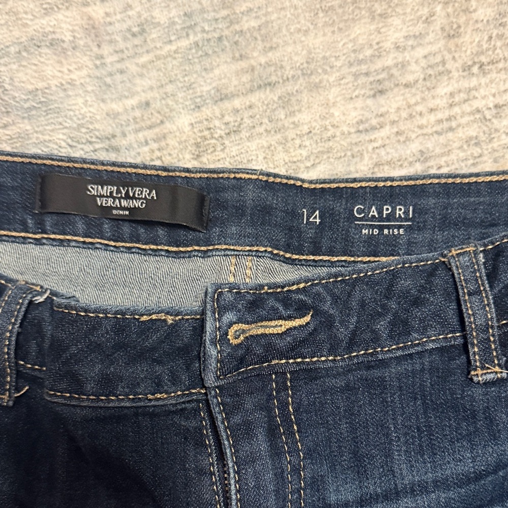 Simply Vera Vera Wang Women's Dark Blue Ankle Jeans